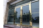 Mẫu Cửa chính inox mạ vàng