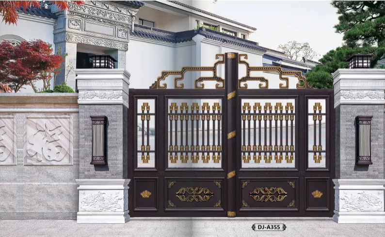 Mẫu cửa cổng nung inox 2 cánh đẹp nhất năm 2021