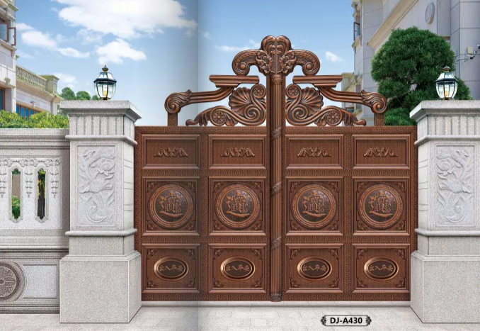 Mẫu cửa cổng nung inox 2 cánh đẹp nhất năm 2021